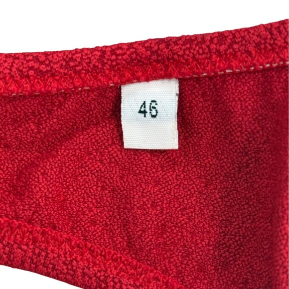 John Galliano Bikini Top Underwire Red Textured Womens Size 46 IT / Large US - Picture 3 of 6